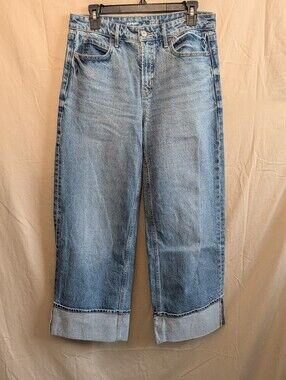 Old Navy Extra High-Waisted Wide-Leg Jeans with Cuffed Hem